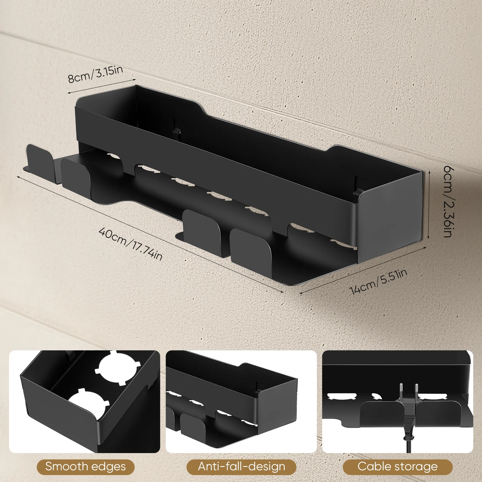 Hair Dryer Holder Wall Without Drilling Wall Mount Holder For 8 In 1 Styler Curling Iron Straightener Holder Hair Dryer Holder
