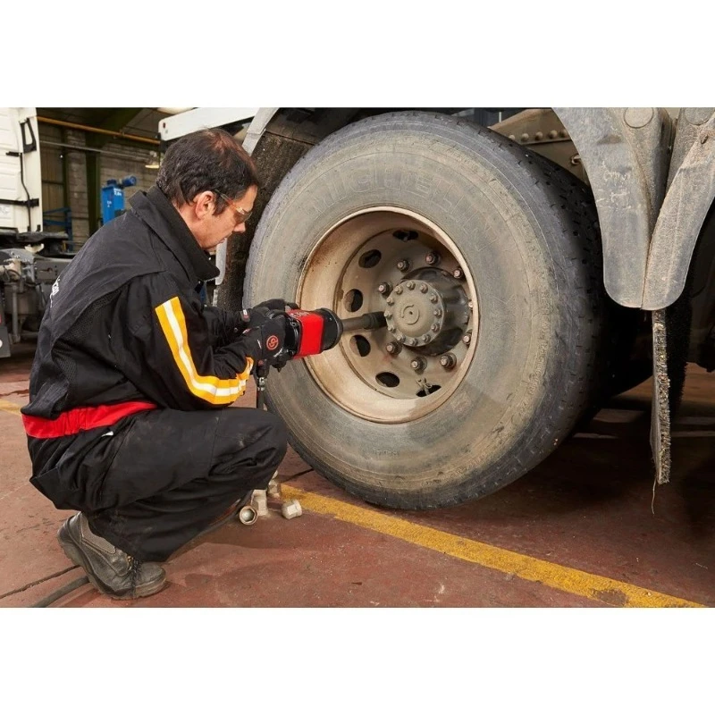 

Industrial Air Impact Wrench 1 Inch 6 Inch Extended Anvil D-Handle Pinless Rocking Dog 1920 ft lb 2600Nm 5200RPM Repair