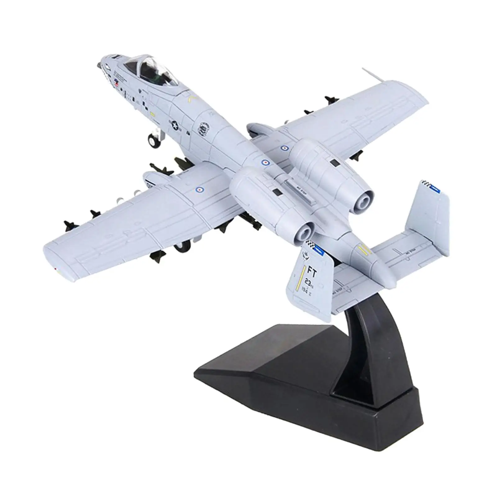 1:100 Diecast realista A-10 avión de ataque modelo juguetes decoración regalo