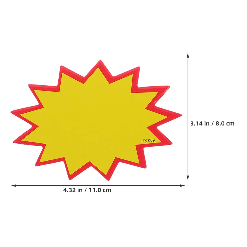 100Pcs Erasable Price Labels for Stores Star Tags Suitable for Supermarket Garage Sale Advertising Display Use