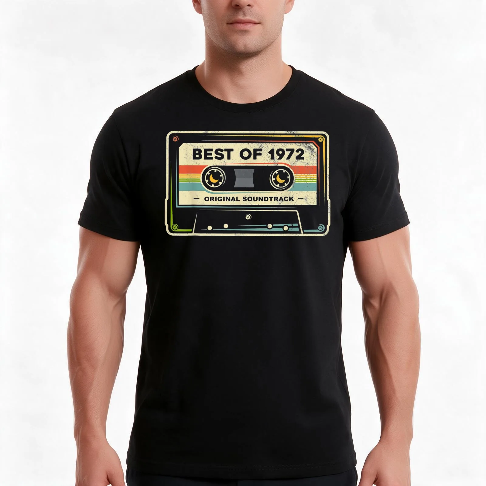 Retro Best Of 1972 Mixtape Vintage 47Th Birthday Cassette T-Shirt Summer Casual Cotton Tee Oversized Streetwear Tops