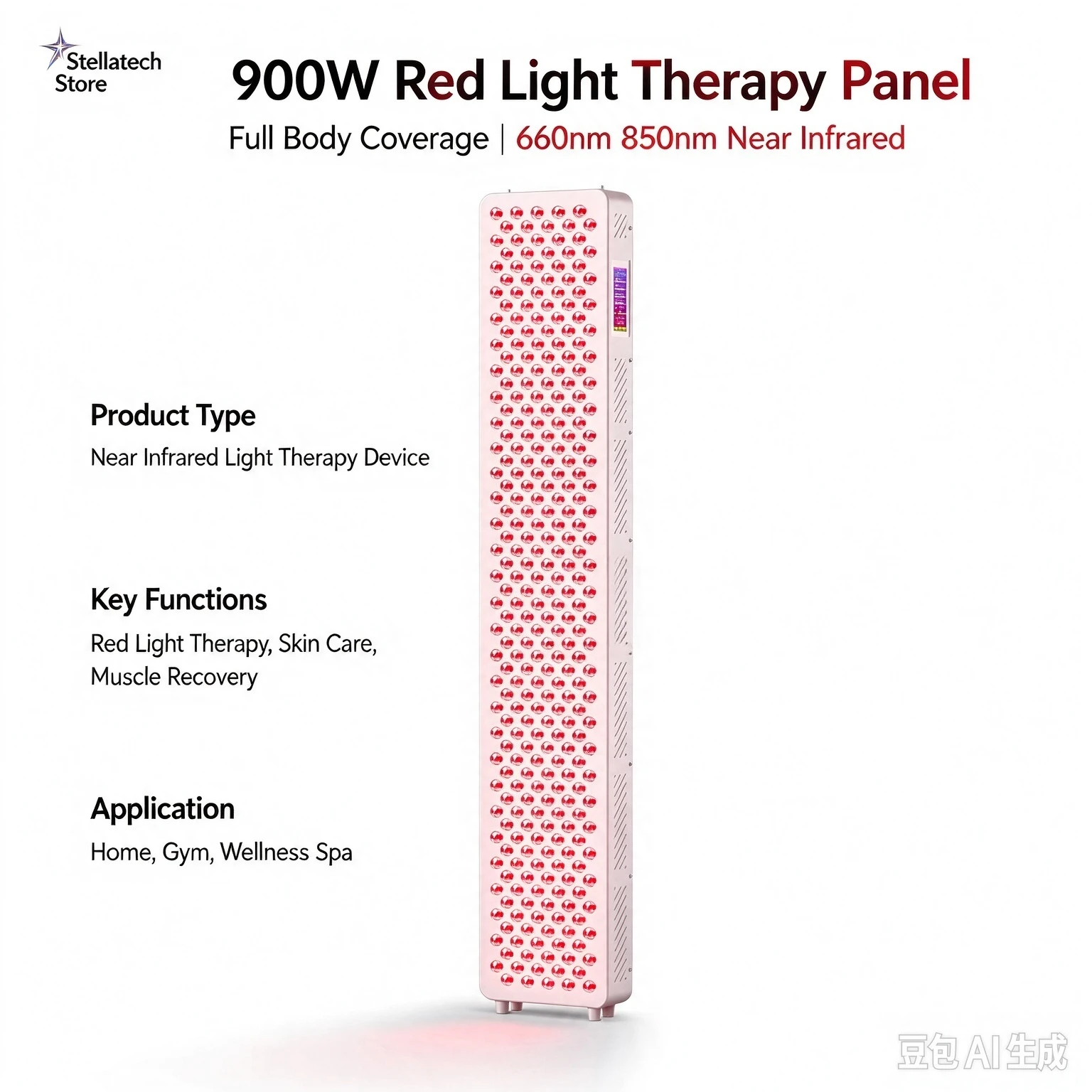 900W Red Light Panel Full Body - đánh giá và giá Spa Wellness Gym