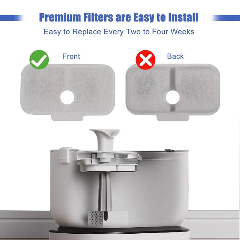 Filtros de substituição para Pet Water Fountain, Tripla Filtração, Cat Water Fountain, PETLIBRO PLWF105 PLWF115 PLWF005