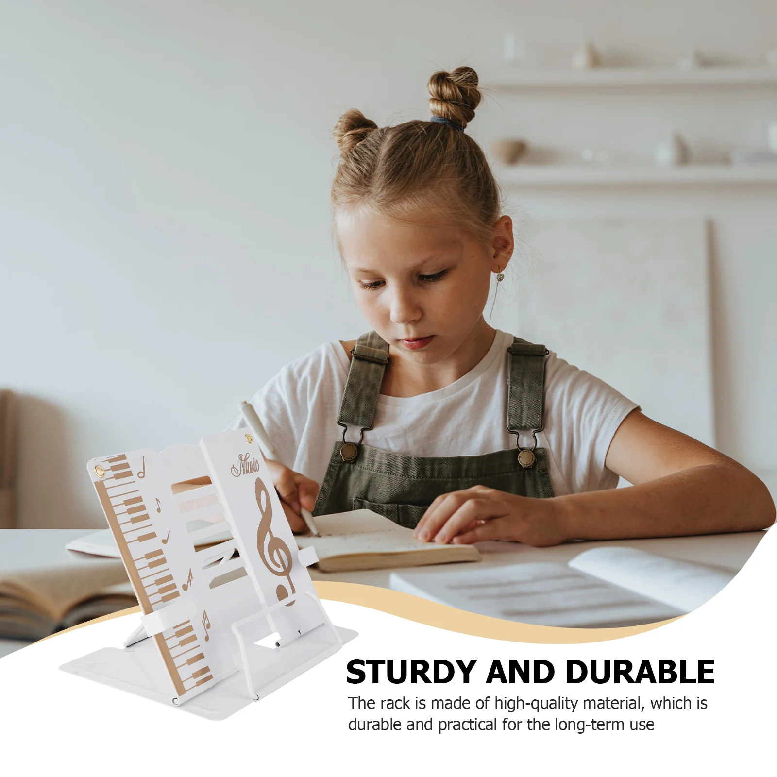 

1Pc Comfortable Gesture Adjustable Reading Rack MultiUse Book Stand Music Score Mount