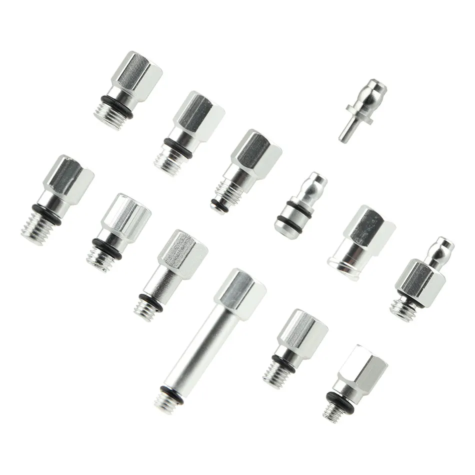 Aluminiumlegierung Hydraulikbremsadapter-Schraubensatz M5/M6/M7 – Mehrgrößen-Entlüftungswerkzeug für Kfz-Ölwechsel mit Anti-Verlust-Funktion