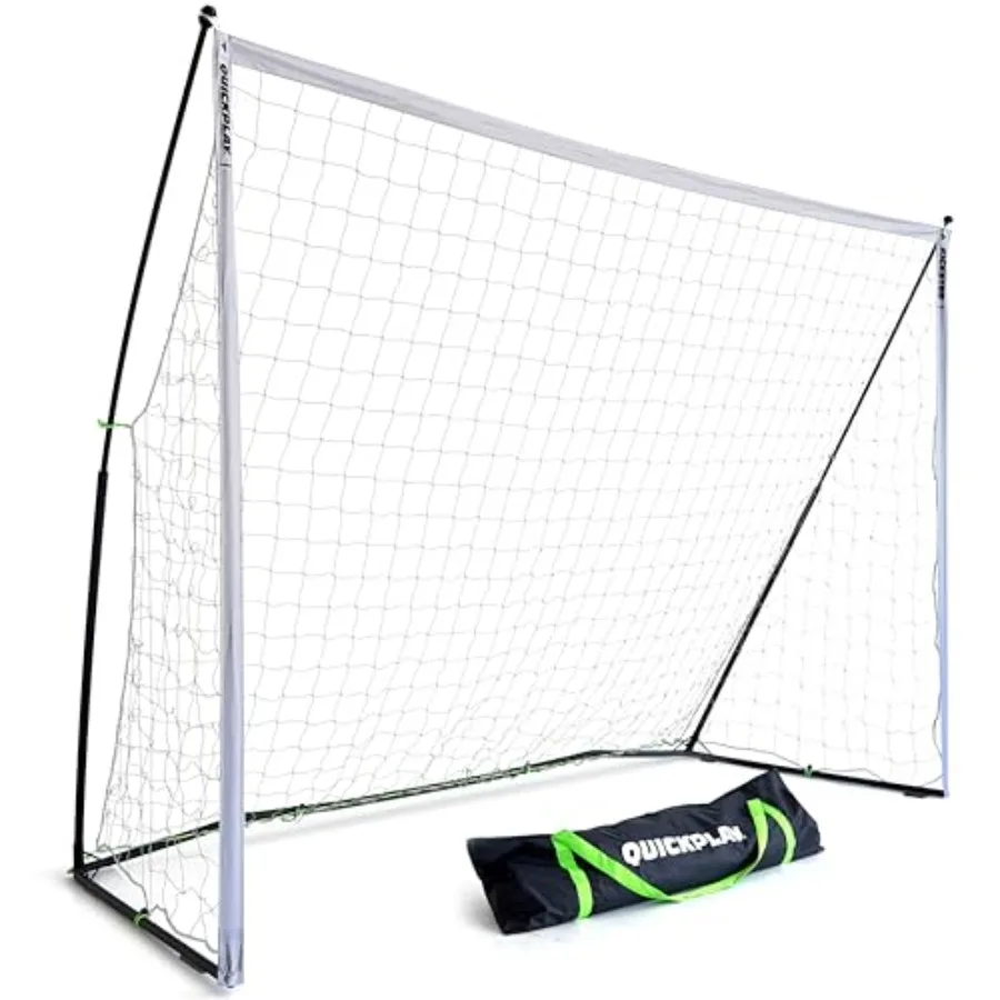 Portería de fútbol portátil Kickster Elite con base ponderada integrada para entrenamiento versátil en suelos duros de césped o césped disponible