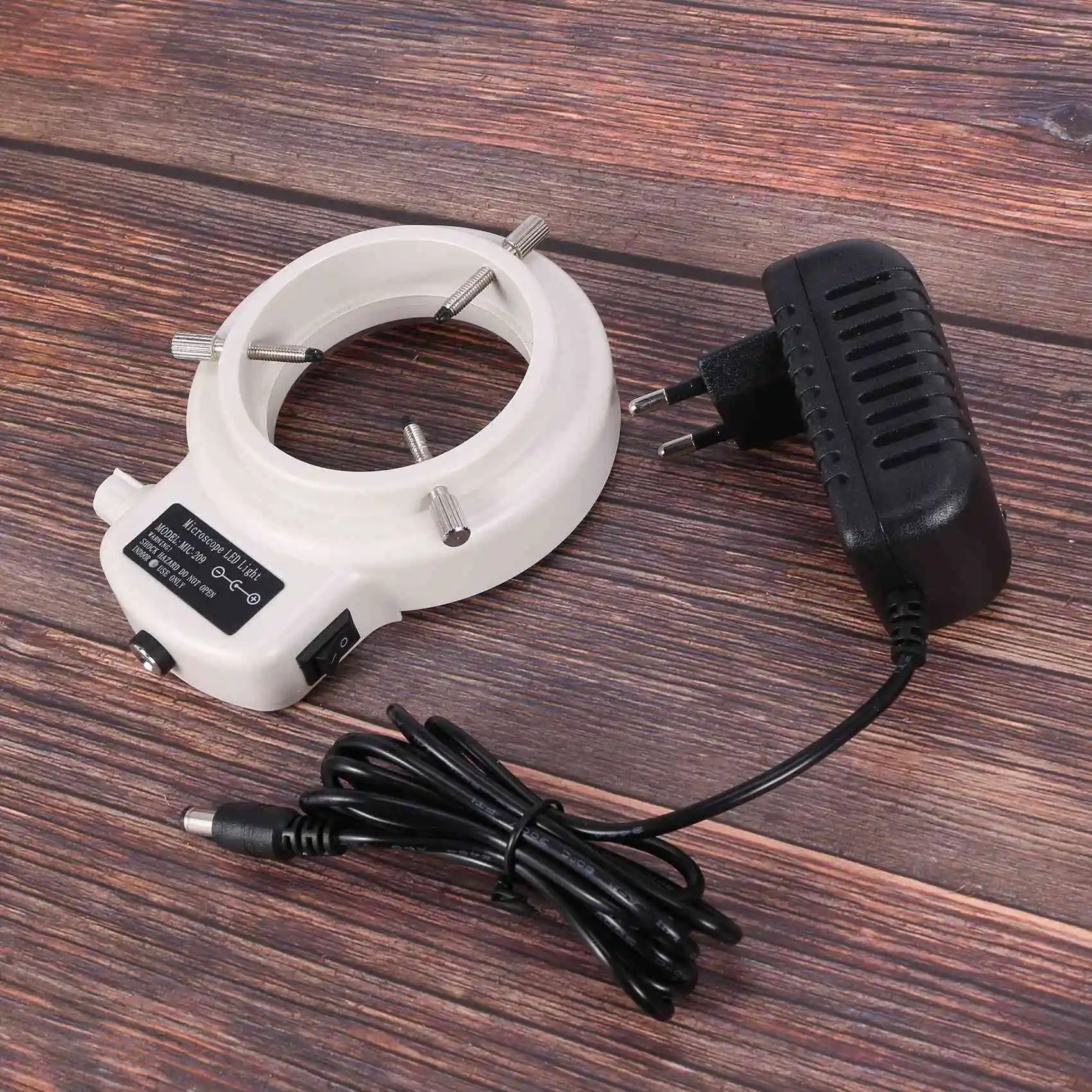 

Кольцевая лампа AT21-2X с 144 светодиодами для мини-микроскопа, 6000K, регулируемая яркость 0-100%, белый свет