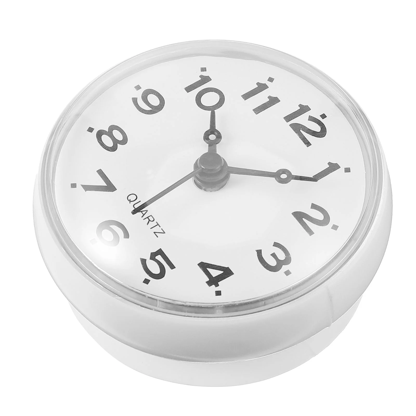 Clocks for Bathroom Counter Sucker Mugs Digital Timer Decorate Wall White Pvc Waterproof