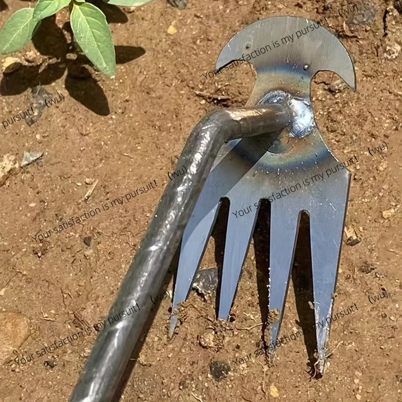 2 in 1 Garden Weeder Rake Tools Manual Weed Grass Rooting Shovel Manganese Steel Loosening Soil Digging Agricultural Too