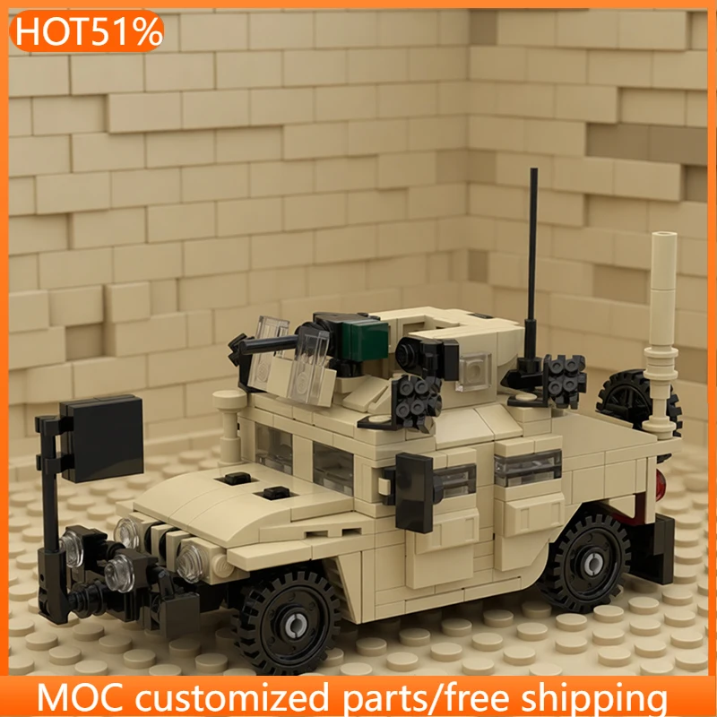 

435 деталей: Бронированная машина M1114 UpMOC-Armored HA Heavy MOC — модульный конструктор, популярный подарок для самостоятельной сборки на праздники