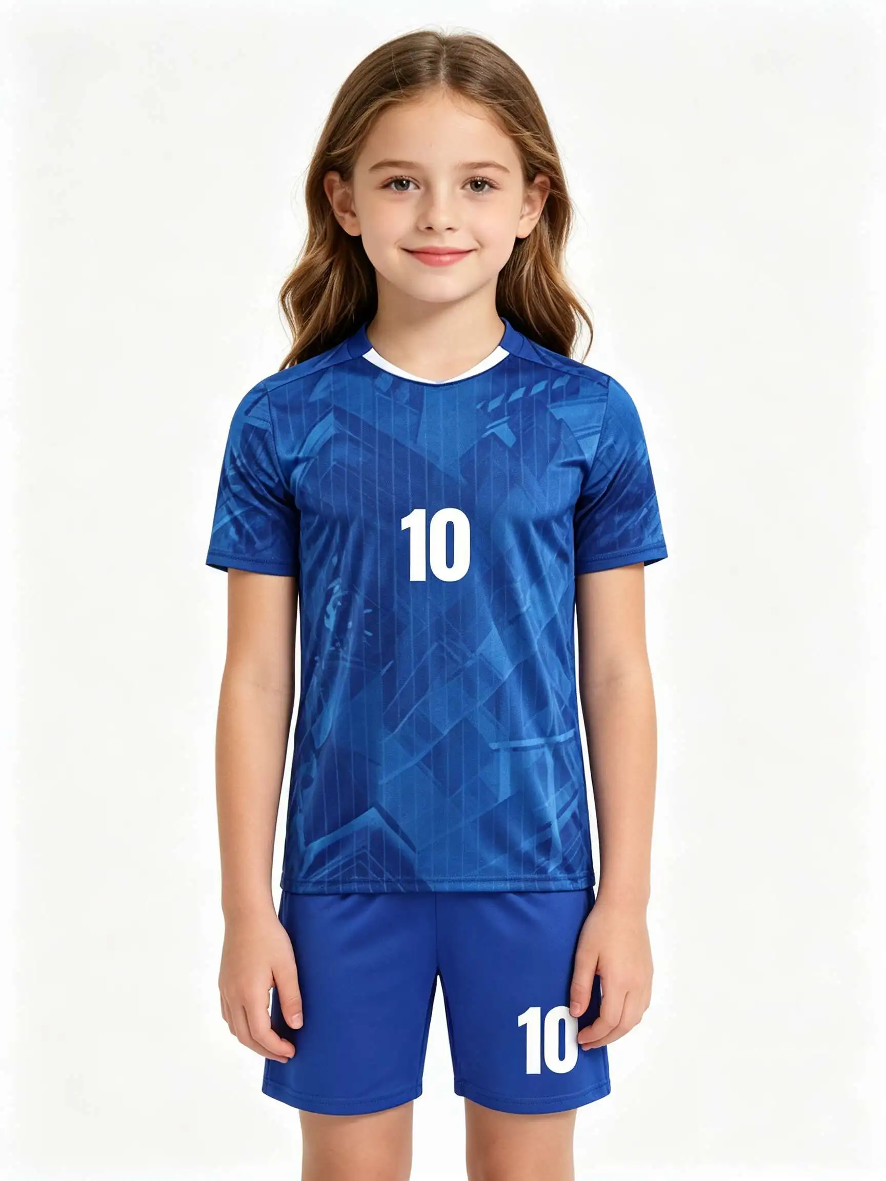 26/27 Unisex Blank Soccer Jersey Set, Kids Adults Training Sportswear, Customizable for School Team Running Activities