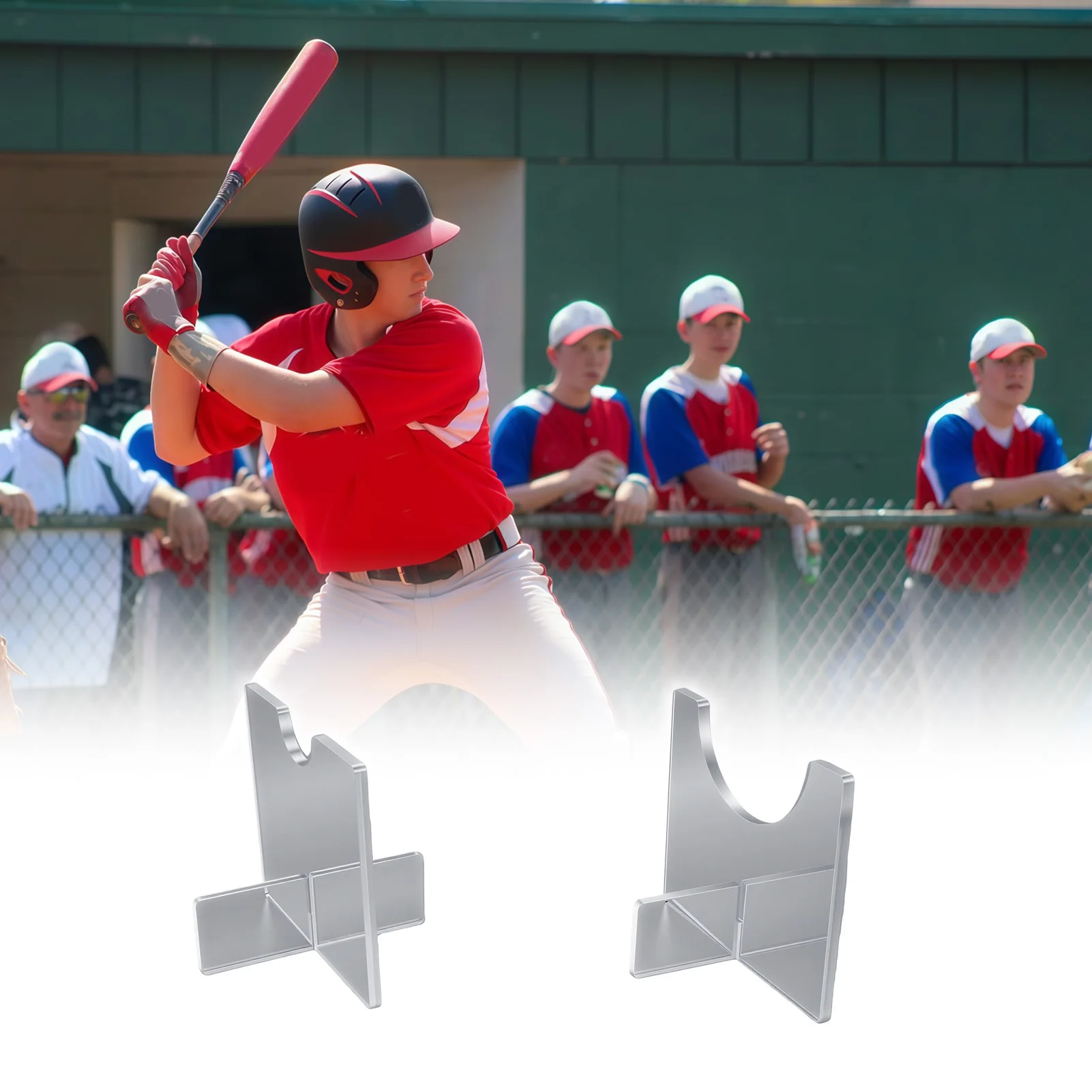2 Pack Acrylic Display Stand Baseball Bat Holder Mini Vertical Storage Tube Shelf for Home  Decor Baseball Display Rack