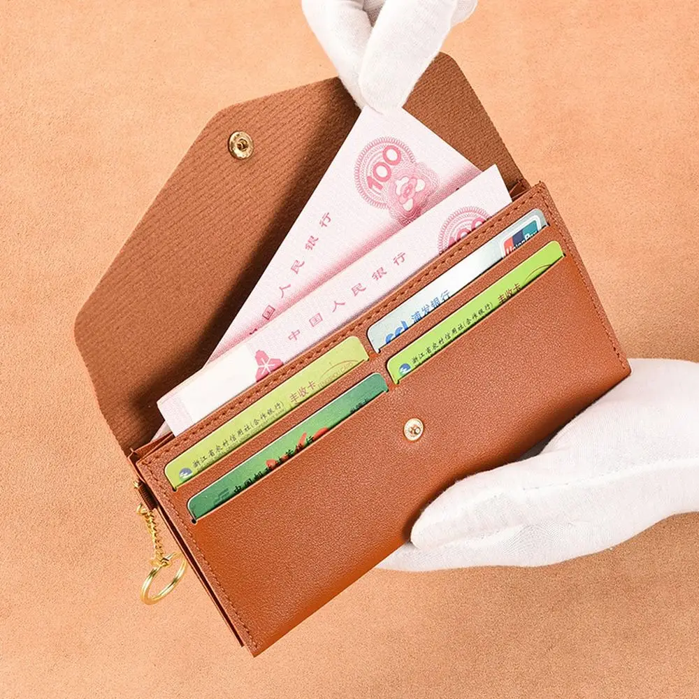 Stylish Thin PU Leather Large Capacity Phone Bags Rectangle Birthday Gifts Women Wallets Card Holder Coin Purse Purse Wallets