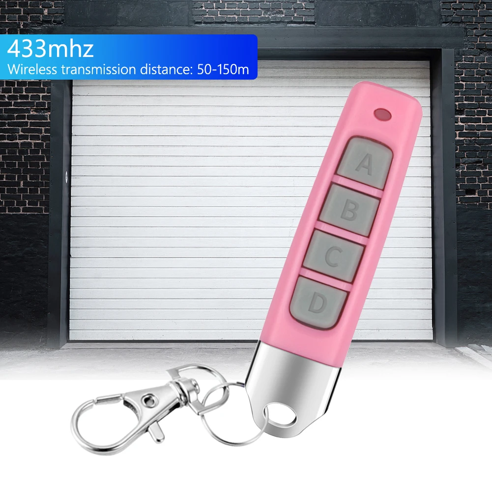 433MHz Cloning Code Plastic 4 Keys Copy Duplicator Battery Powered Remote Control Learning Copy Multifunctional for Garage Gate