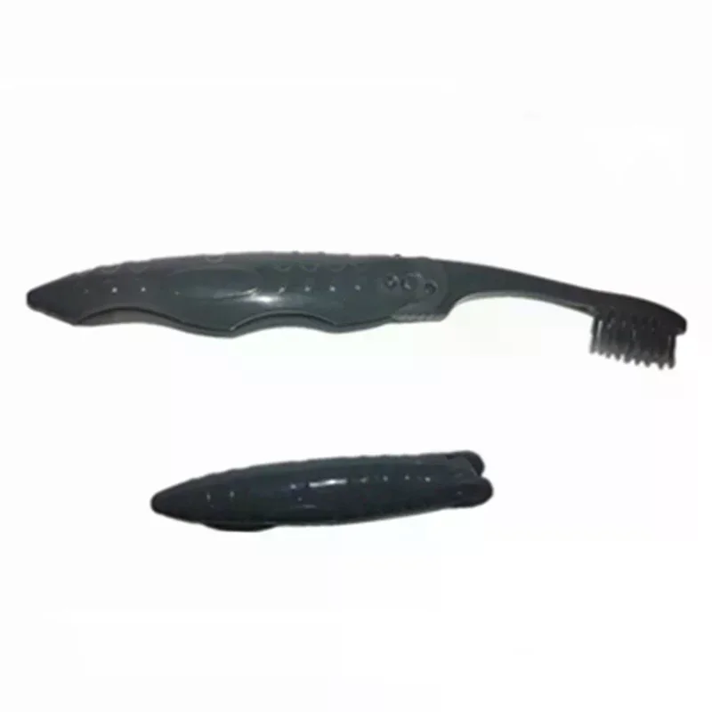 Manual Folding Travel Toothbrush, Full-head, Medium Bristles, Microfiber, Unscented, Portable And Easy To Clean