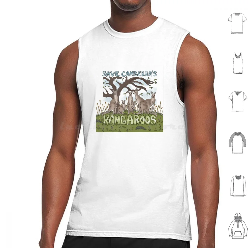 Save Canberra’S Kangaroos Tank Tops Vest Sleeveless Save Canberras Kangaroos