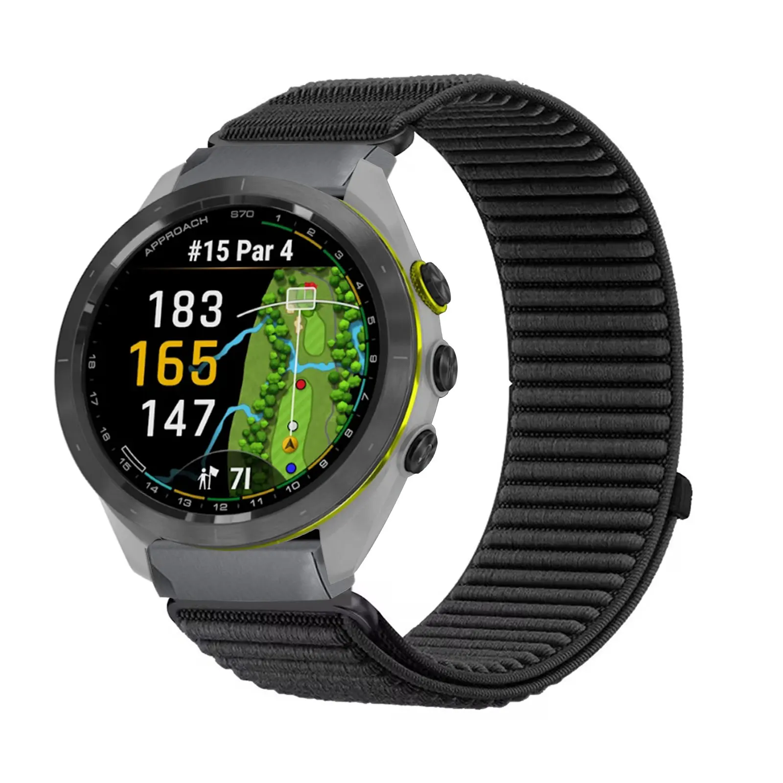 

Nylon Bands for Garmin Approach S70 42 mm/instinct 2S/Descent MK3 43mm/Descent MK3i 43mm Band, Elastic Soft Velcro Nylon Strap