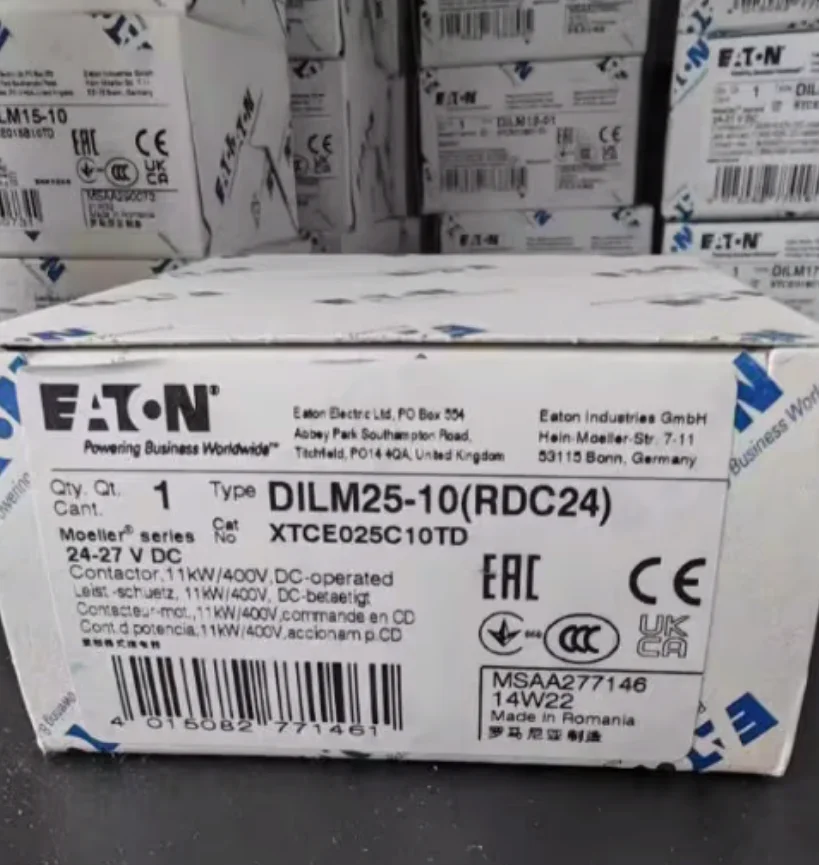 Contator novo Eaton, DILM25-10, RDC24