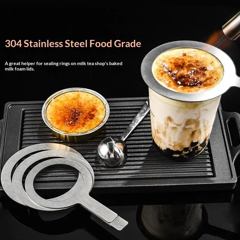 Stainless Steel Cover Gasket Cup Rim Ring Torch Coffee Gasket Milk Tea Shop Portable Supplies