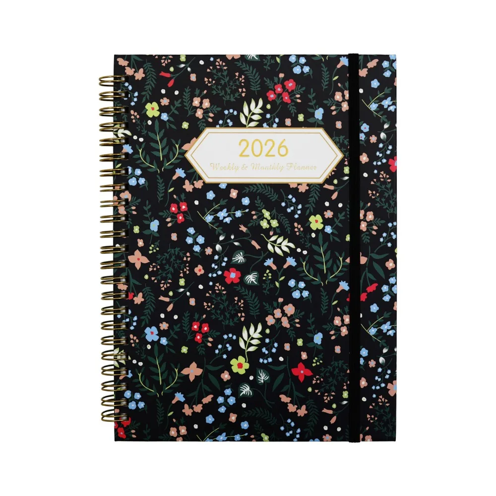 English 2026 Schedule Planner Notepad 12 Months Efficiency To-do List Notebook Simple Bookmark Office Work Planner School