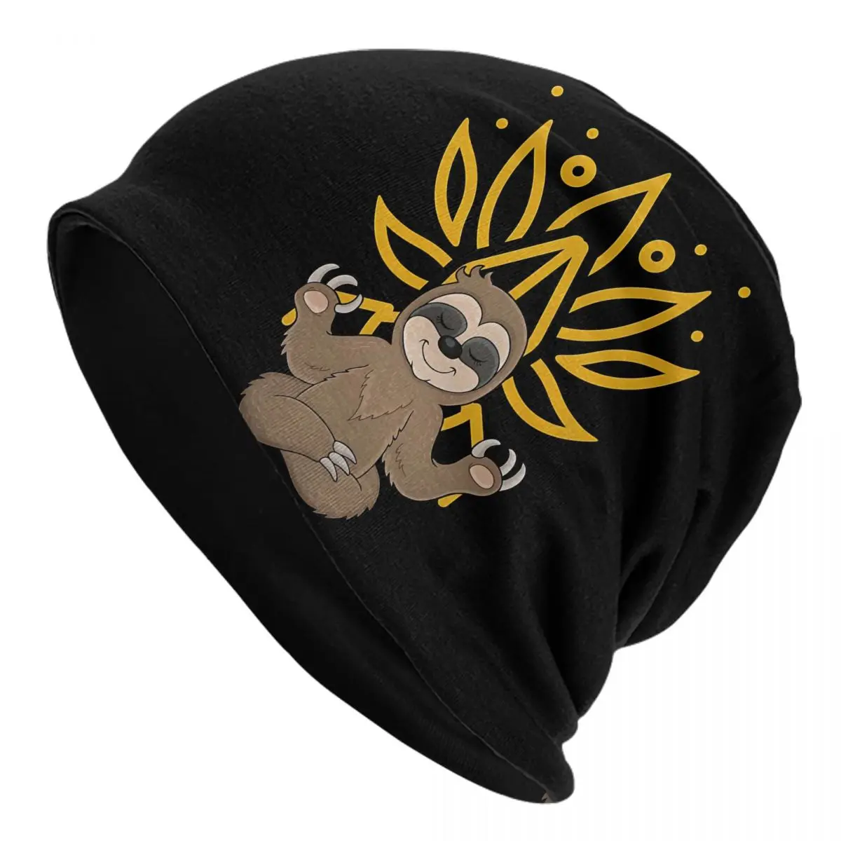 Cute Sloth Unisex Bonnet Thin Outdoor Hats Double Layer Hat Breathable Caps