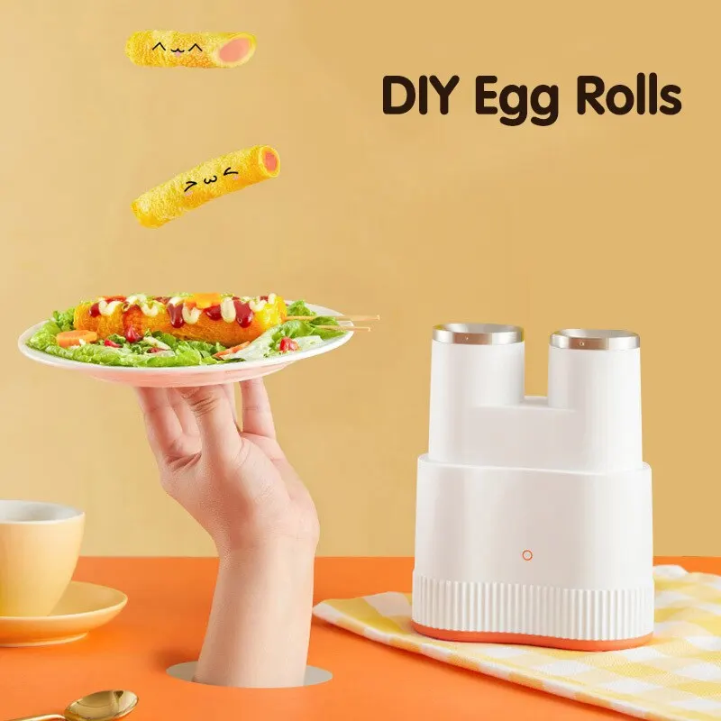 Doppel-rohr Ei Rolle Maker Frühstück Omelett Maschine Automatische Ei Wurst Maschine Ei Herd Nicht Stick DIY Kochen Werkzeug 220V