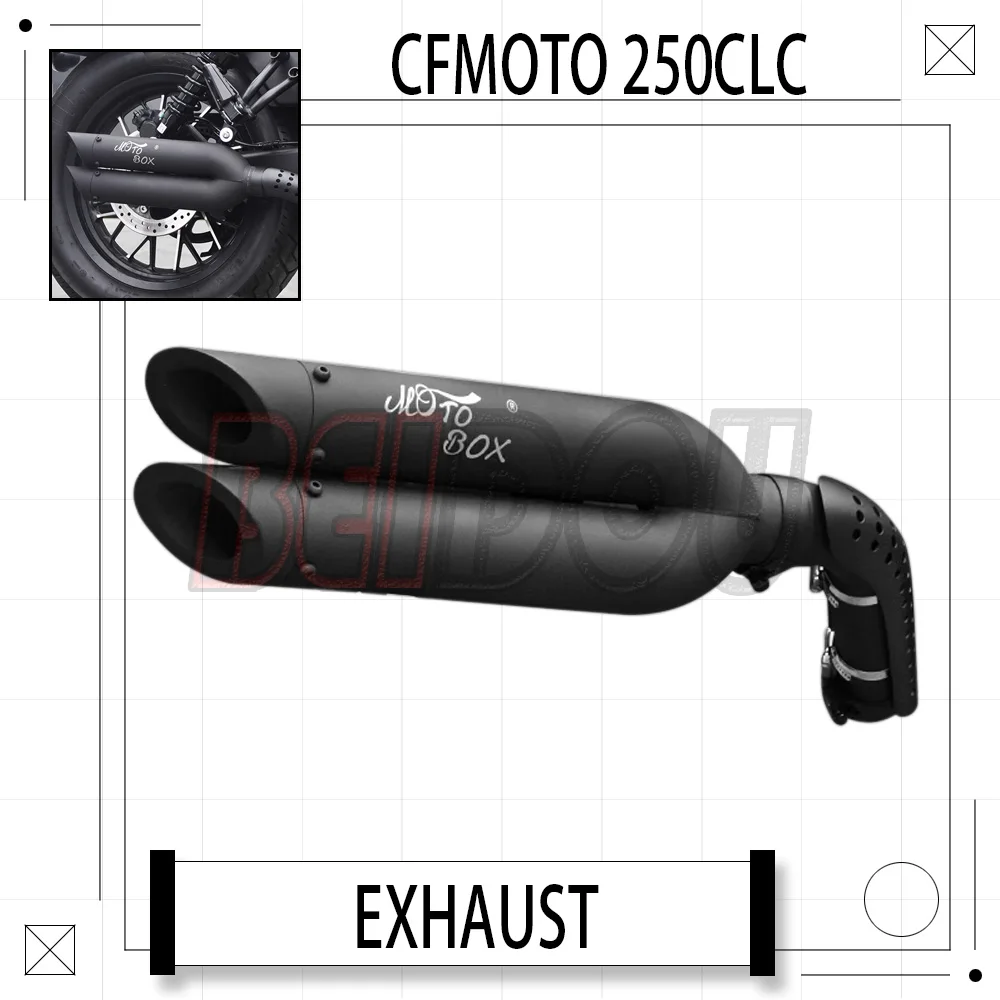 

For CFMOTO 250CLC CLC250 250 CLC Motorcycle Exhaust Pipe Right Side One Out Two VH Exhaust Pipe