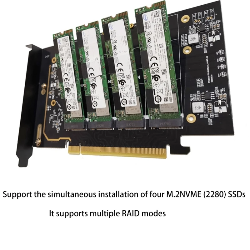 A9LC 내장 4 포트 소프트 Pci-E X16 to .2 NVME 컨트롤러 카드 (데스크탑 PC 용), SSD HDD 지원, 로우 프로파일 브래킷 포함