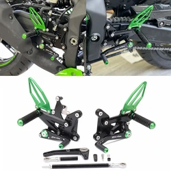 Motorcycle CNC Adjustable Rear Set Rearsets Footrest Footpeg Foot Rests Fit For ZX-4R ZX-4RR ZX4R ZX4RR 2023-2024