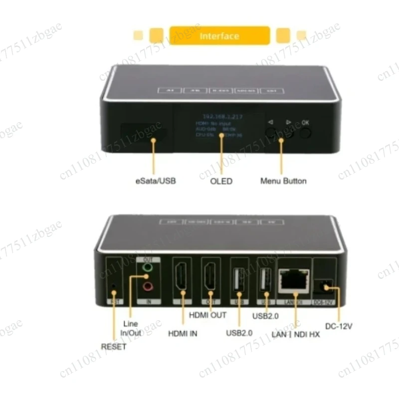 4K 1080P SRT RTSP/RTMP/HTTP/HLS  ENC1-V3 HDMI Encoder NDI Decoder  H265 8GB EMmc Live Broadcast