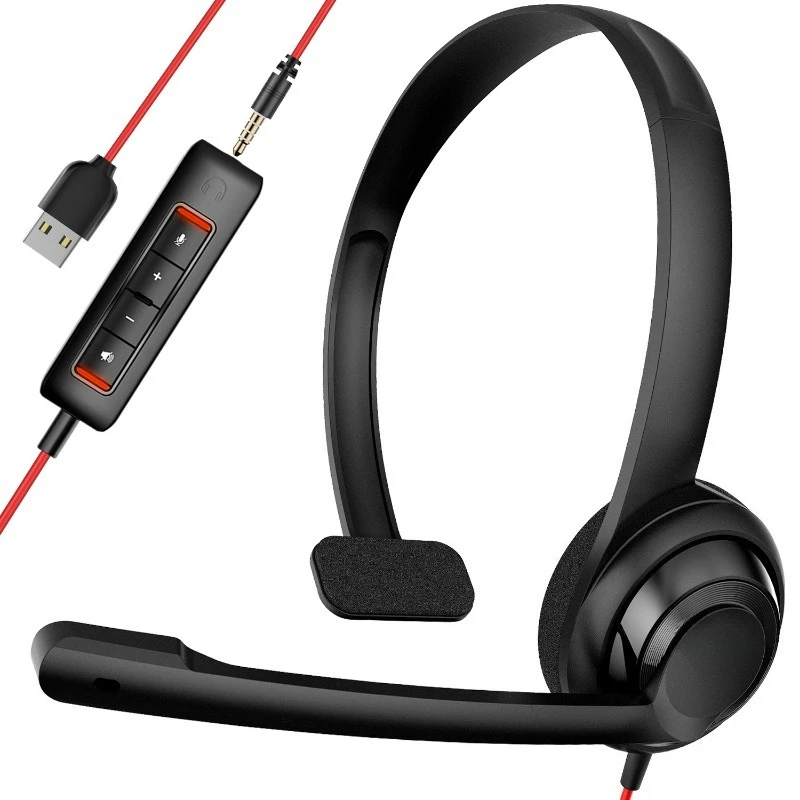 

HW02 single-sided lightweight wired phone headset, desktop office headset