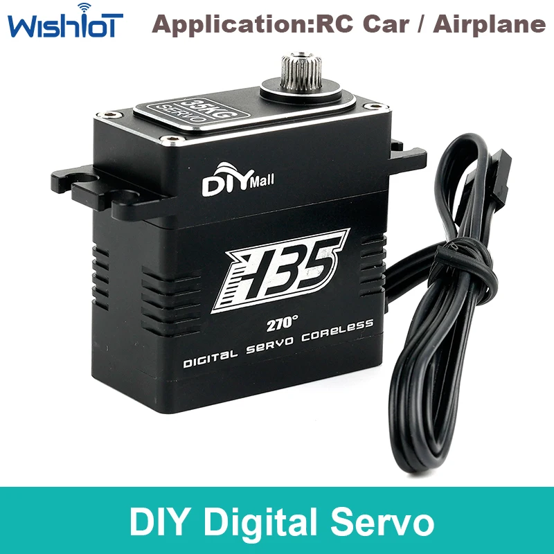 

35kg.cm Coreless Digital RC Servo Metal Gear HV Servo 180/270/360 Waterproof Aluminum Case for 1/8 1/10 Car Truck Crawler Boat