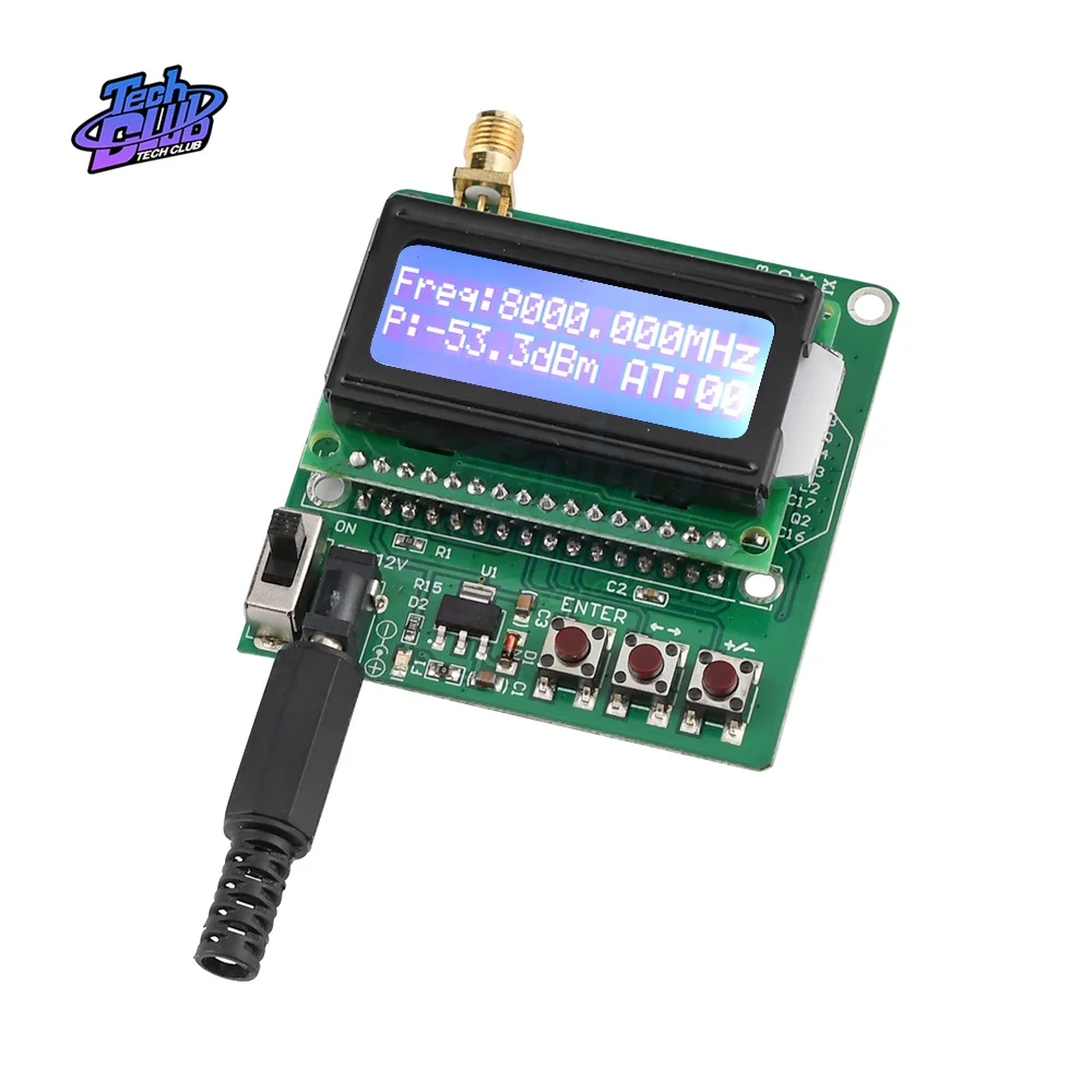 1M-8G RF Power Meter -5 to -60dBm Measurement-Range Settable Power Attenuation Digital Display Signal Intensity Electrican Tool