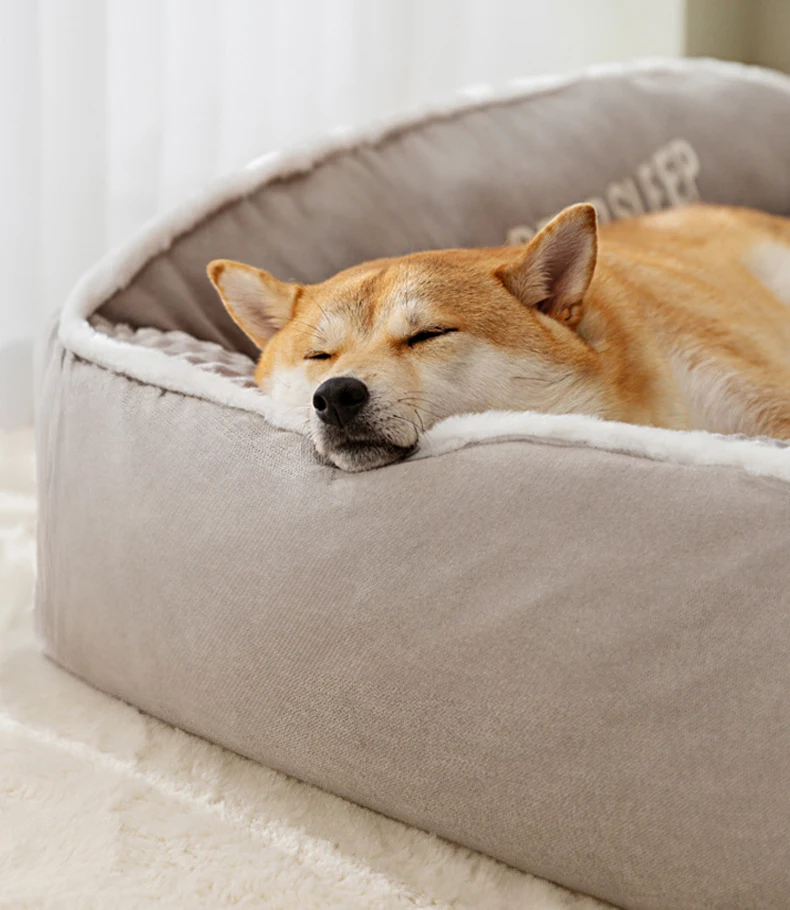Luxus Winter Warm Große Hund Sofa Bett Hund Knie Katze Matten Haus Kissen Haustier Schlafen Sofa Betten Matte für Große und Kleine Hund – Detail 15