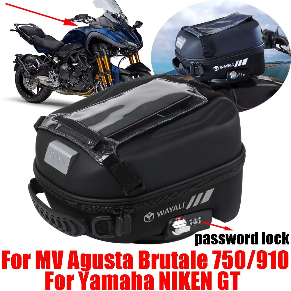 

For YAMAHA NIKEN GT 900 MV Agusta Brutale 750 910 Accessories Tank Bag Storage Bags Luggage Tanklock Backpack GPS Navigation Bag