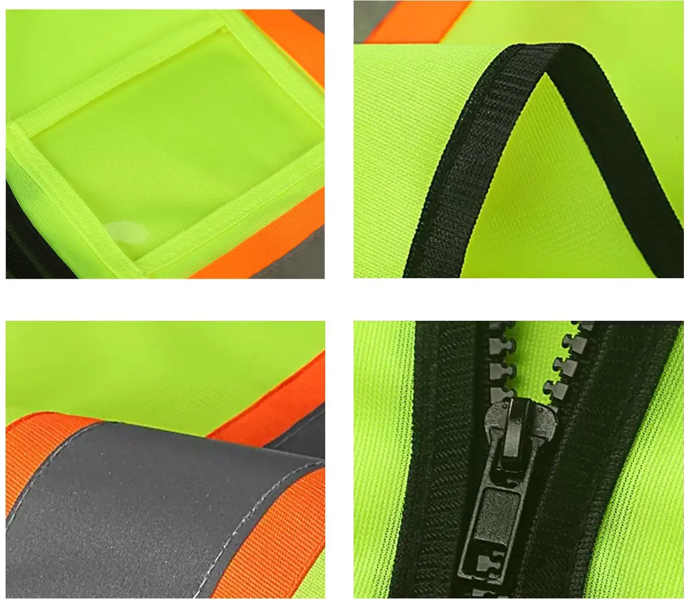 Reflective Safety Vest for Men Women Work Vest with Pockets and Zipper Safety Construction Workwear Vest with Reflector