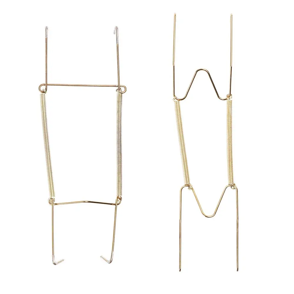 ファッションインビジブルスクエアウォールディスプレイプレートディッシュハンガースプリングホルダーW型フック