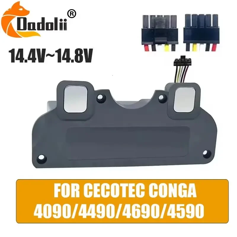 New 12800mAh Replacement Battery For CECOTEC CONGA 4090 4490 4590 4690 Robot Vacuum Cleaner Accessories Spare Parts Tool