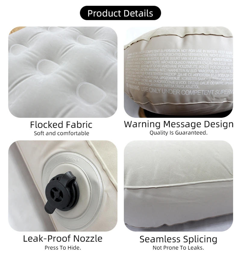 Aufblasbares Campingbett, Isomatte, 4 Größen, tragbare Blow-up-Matratze, Luftbett für Zuhause, Outdoor, Wandern, Reisen – Detail 6