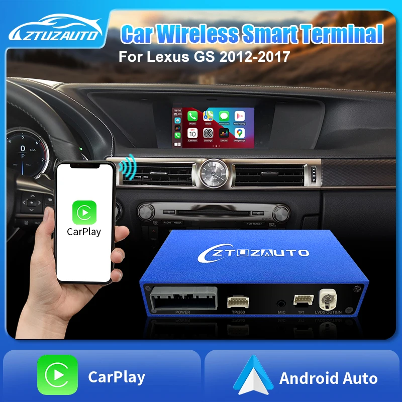 Wireless CarPlay Interface for Lexus GS 2015-2017 with Android Auto Module Mirror Link AirPlay Car Play Navigation USB Functions