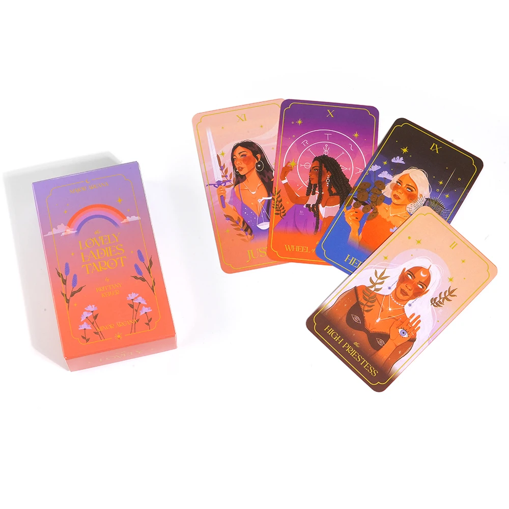 Lovely Ladies Tarot Deck, version complète avec les 78 cartes d\'un jeu de tarot typique