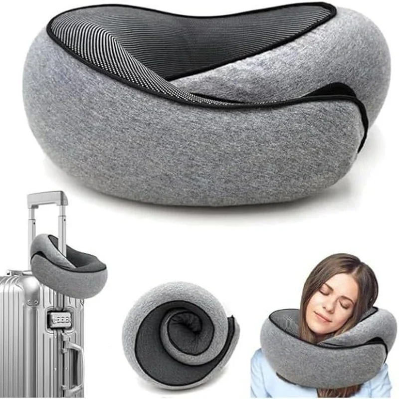 Memory Foam Snail Pillow Travel Neck Pillow Portable Travel Neck Support Soft Noon Break Sleep Pillows U-shaped Pillow Gifts