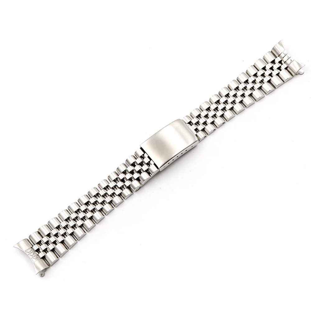 CARLYWET 19 20 22mm Two Tone Gold Hollow Curved End Solid Screw Links Replacement Watch Band Strap Old Style Jubilee Bracelet