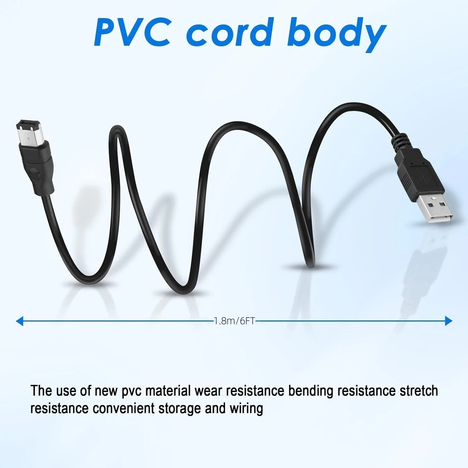 USB ذكر إلى Firewire IEEE1394 6Pin موصل كابلات IEEE 1394 6 دبوس إلى USB محول للطابعة كاميرا رقمية الماسح الضوئي القرص الصلب