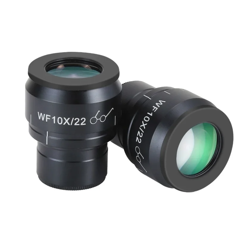 

WF10X 22mm Binocular Stereo Microscope Eyepiece High Eyepoint Cocular Adjustable Visibility Eye Glass Ocular Lens for Lab