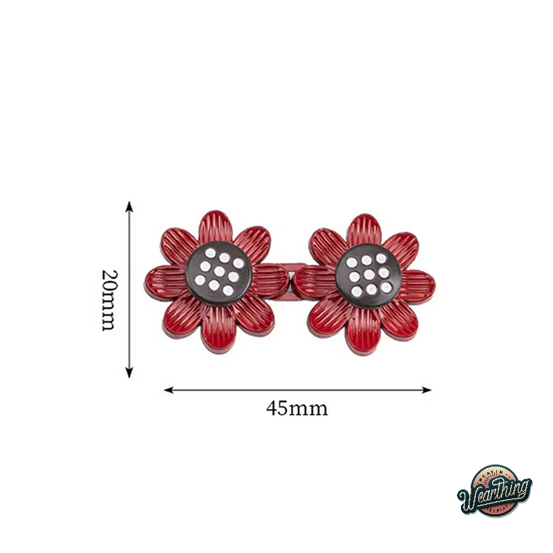 2Pcs Sunflower Button Adjuster For Pants Skirt Waist Tightener Adjustable Waist Buckle For Jeans No Sewing Required Waist Button