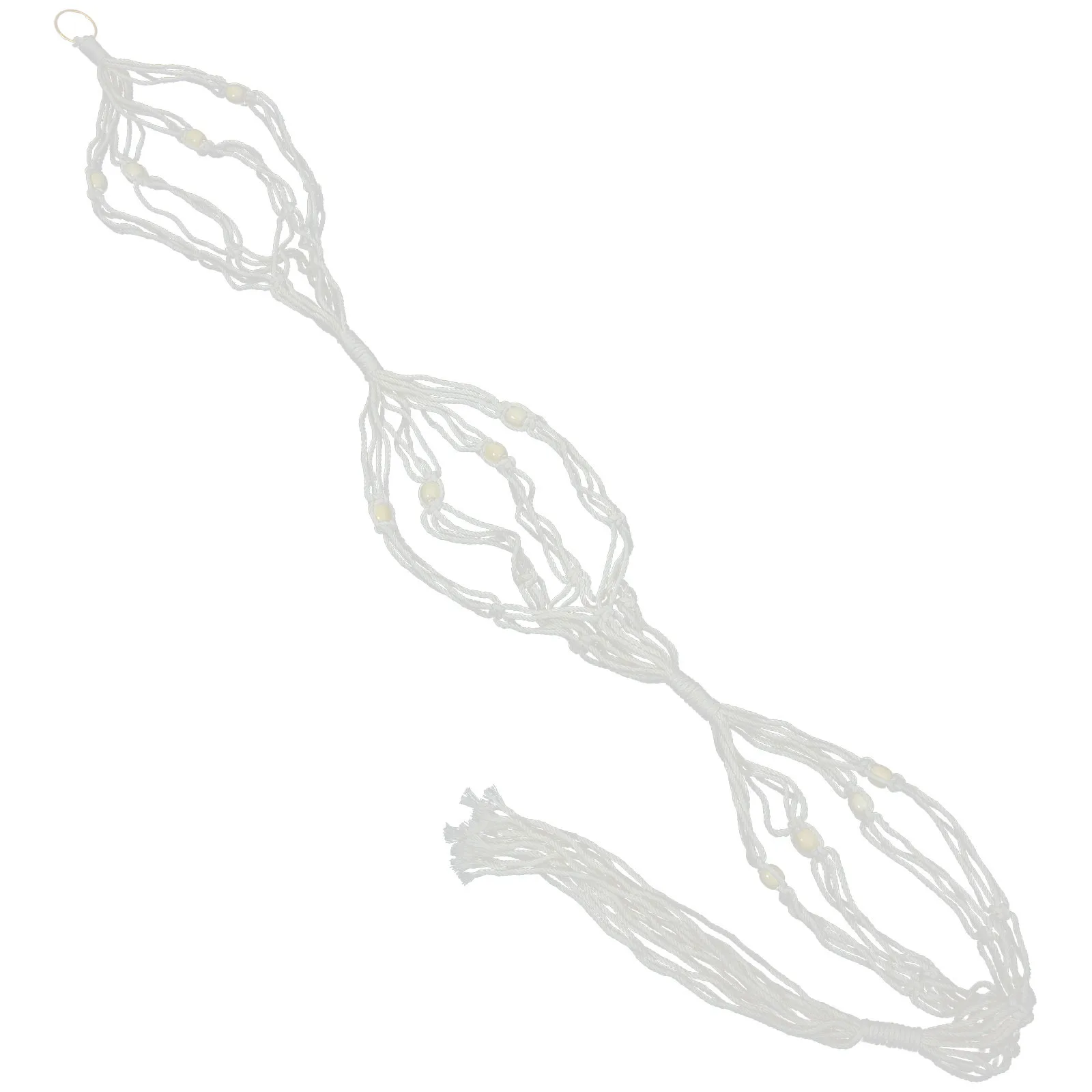 

1Pcs Macrame Plant Hanger Flowerpot Net Bag Cotton Rope Hand Woven Durable Hanging String for Home Balcony Garden Decor