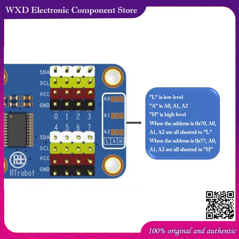 TCA9548A IIC multi-channel expansion module 8-way I2C communication I2C switch development