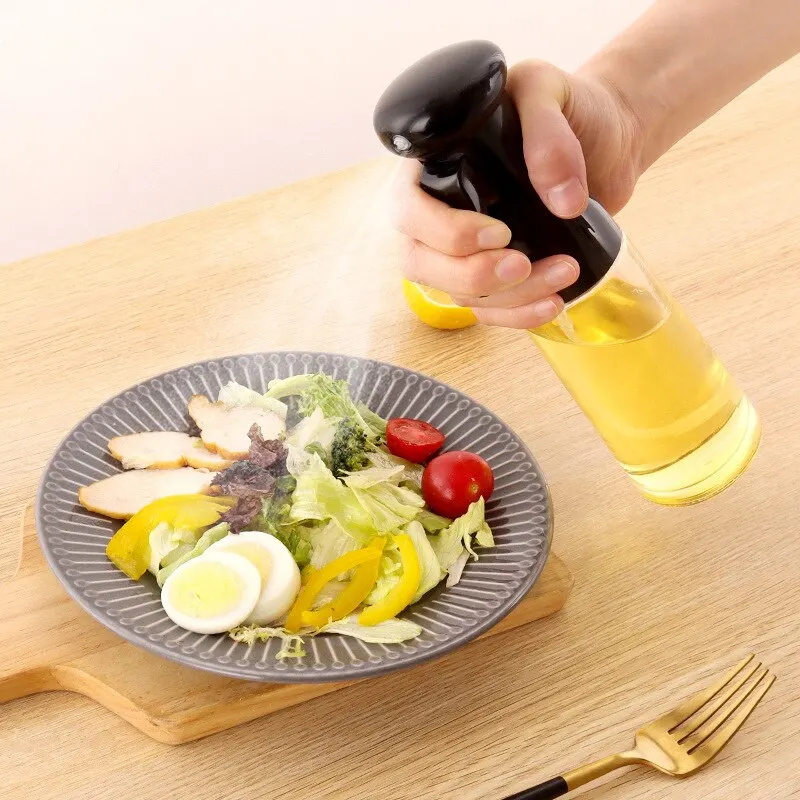 Oil Spray Bottle Atomized Oil Spray Bottle Press Open And Close Barbecue Camping Grilled Steak Vegetable Salad Kitchen Supplies