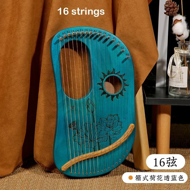 Lyre 10/16 سلاسل Lyre Harp Piano عالية الجودة Lyre Harp 16/19 سلسلة القيثارة البيانو الماهوجني آلة موسيقية للمبتدئين